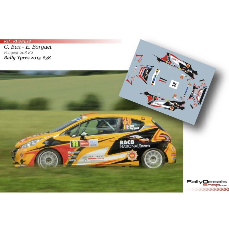 Gino Bux - Peugeot 208 R2 - Rally Ypres 2015