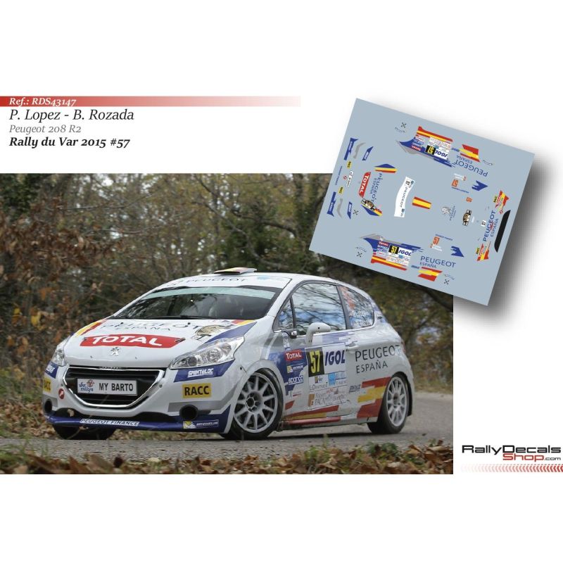 Pepe Lopez - Peugeot 208 R2 - Rally du Var 2015