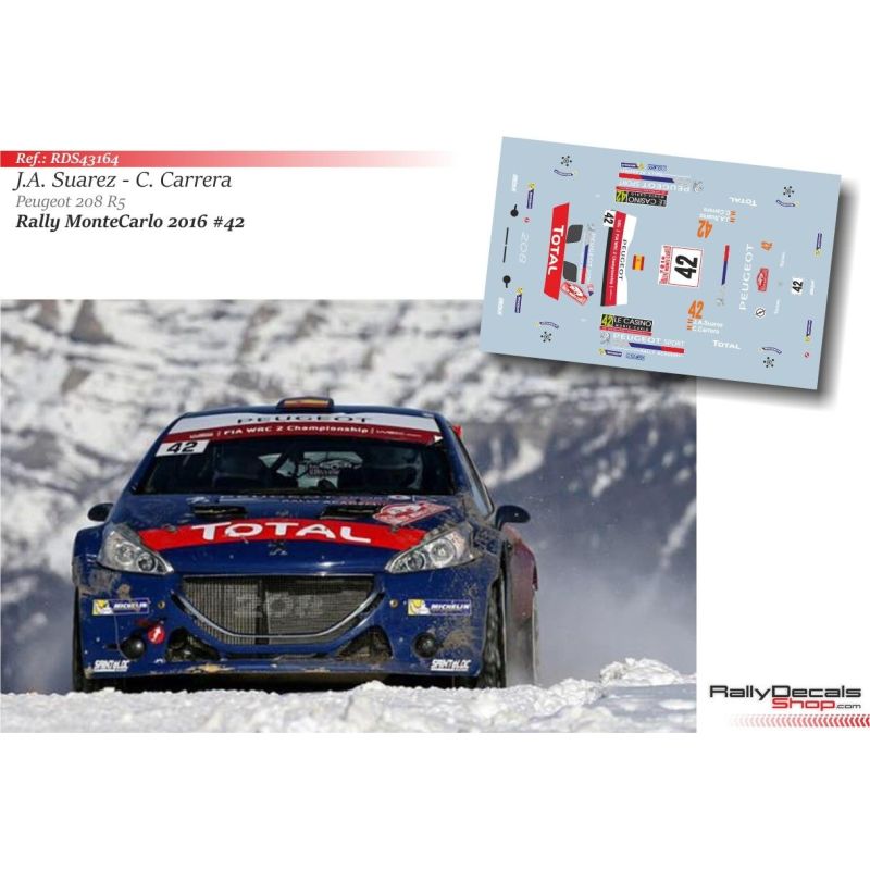José Antonio Suárez - Peugeot 208 T16 - Rally Montecarlo 2016