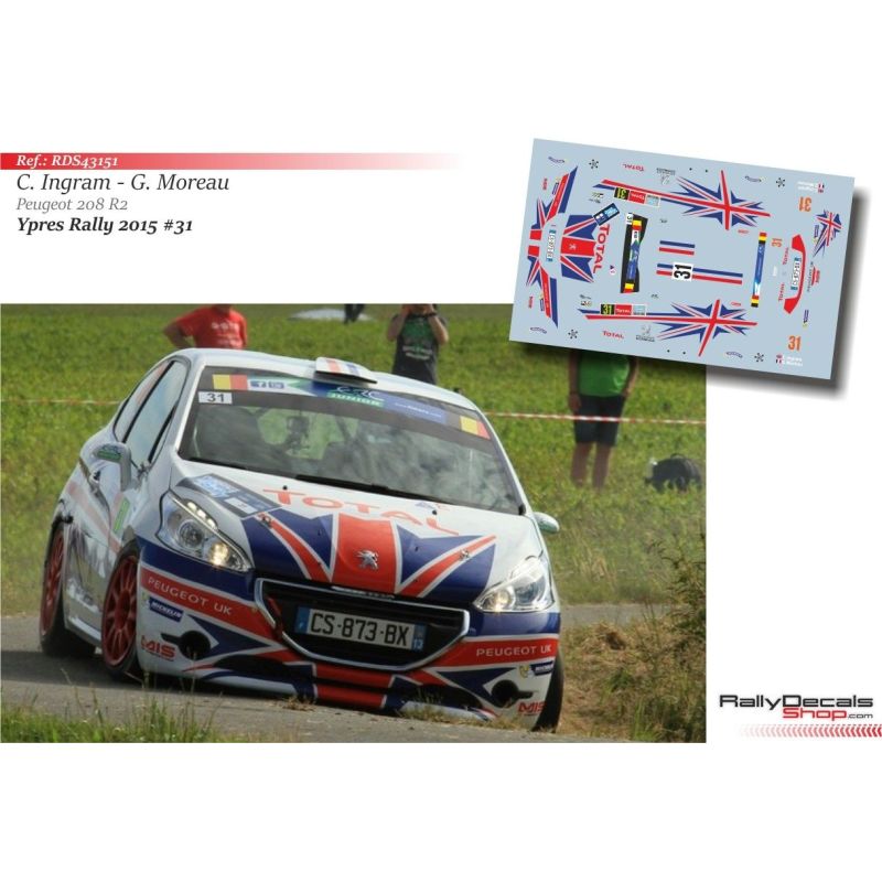 Chris Ingram - Peugeot 208 R2 - Rally Ypres 2015