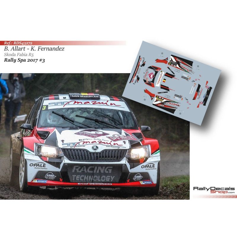 Benoit Allart - Skoda Fabia R5 - Rally Spa 2017