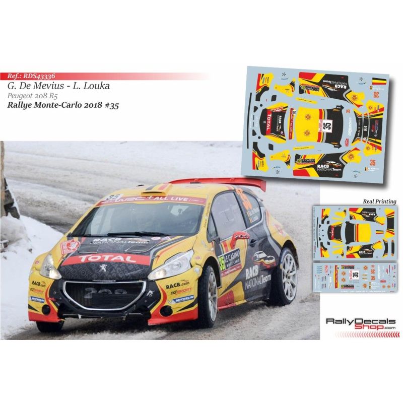 Guillaime de Mevius - Peugeot 208 R5 - Rally Montecarlo 2018