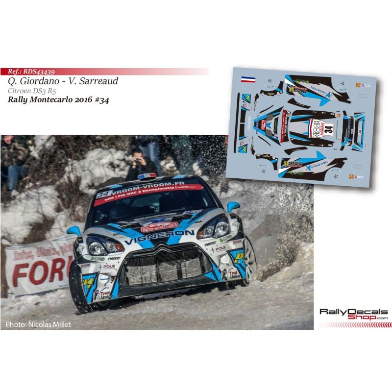 Quentin Giordano - Citroen DS3 R5 - Rally Montecarlo 2016