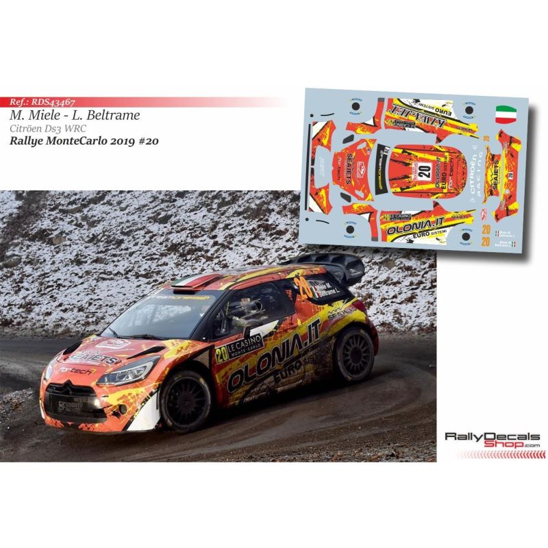 Mauro Miele - Citroen DS3 WRC - Rally Montecarlo 2019