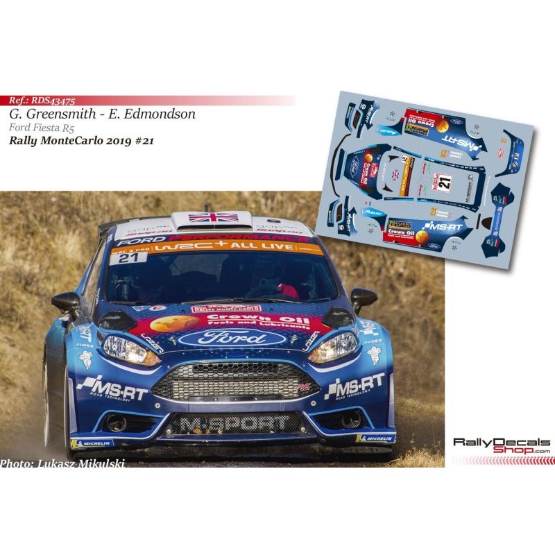 IXO Ford Fiesta R5 #21 Greensmith Rally Monte Carlo 2019 1/43 RAM702