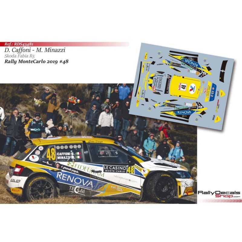 Davide Caffoni - Skoda Fabia R5 - Rally MonteCarlo 2019