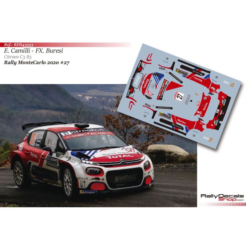 Eric Camilli - Citroen C3 R5 - Rally MonteCarlo 2020