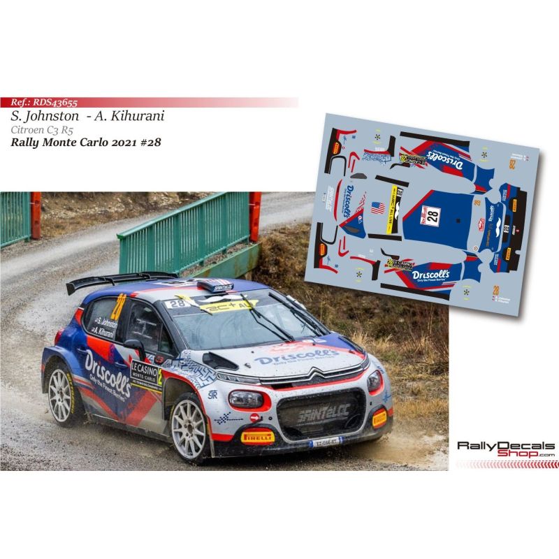 Sean Johnston - Citroen C3 R5 - Rally Monte Carlo 2021