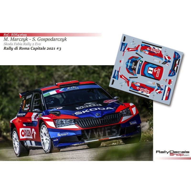 Miko_aj Marczyk - Skoda Fabia Rally 2 Evo - Rally di Roma Capitale 2021