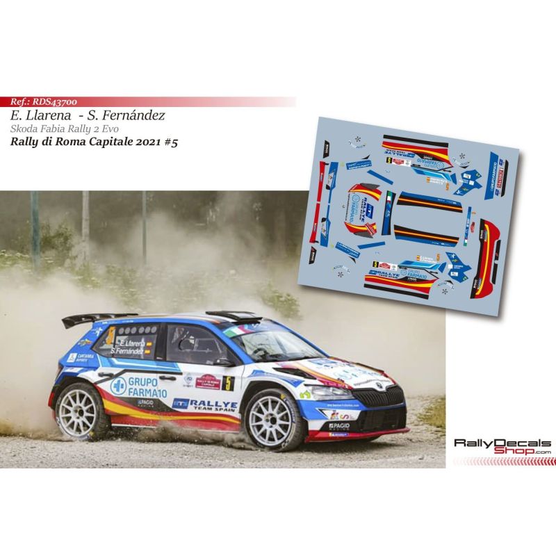 Efren Llarena - Skoda Fabia Rally 2 Evo - Rally di Roma Capitale 2021