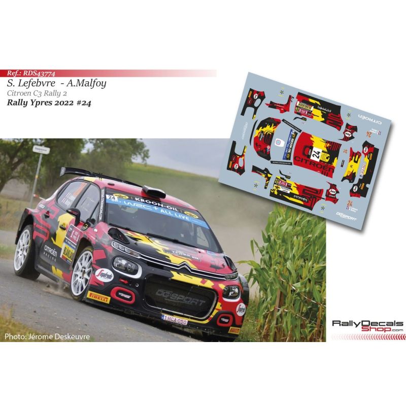 Stéphane Lefebvre - Citroen C3 Rally 2 - Rally Ypres 2022