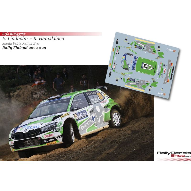 Emil Lindholm - Skoda Fabia Rally 2 Evo - Rally Finland 2022