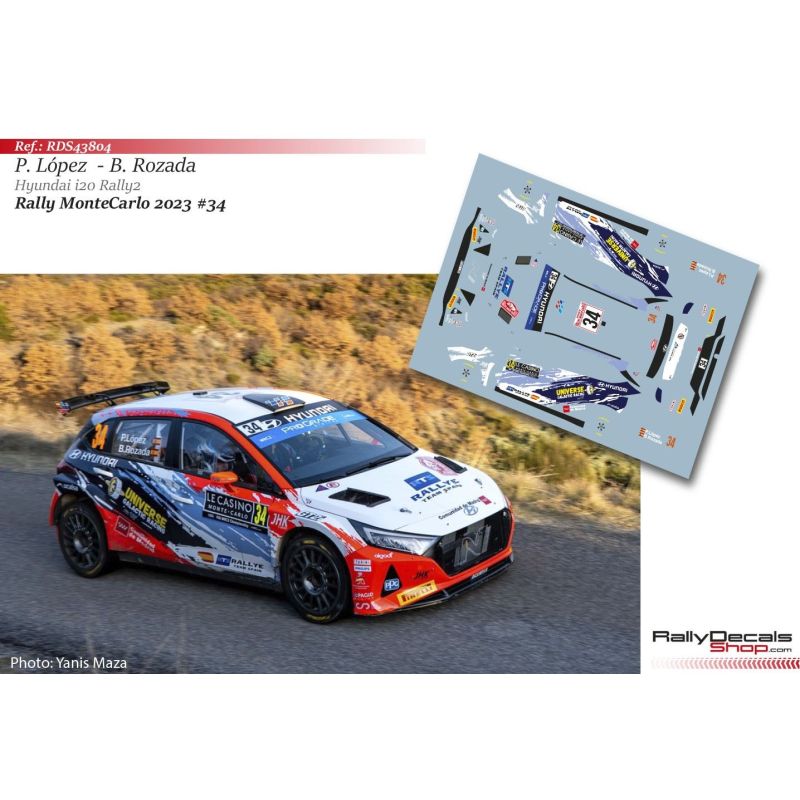 Pepe López - Hyundai i20 Rally2 - Rally MonteCarlo 2023