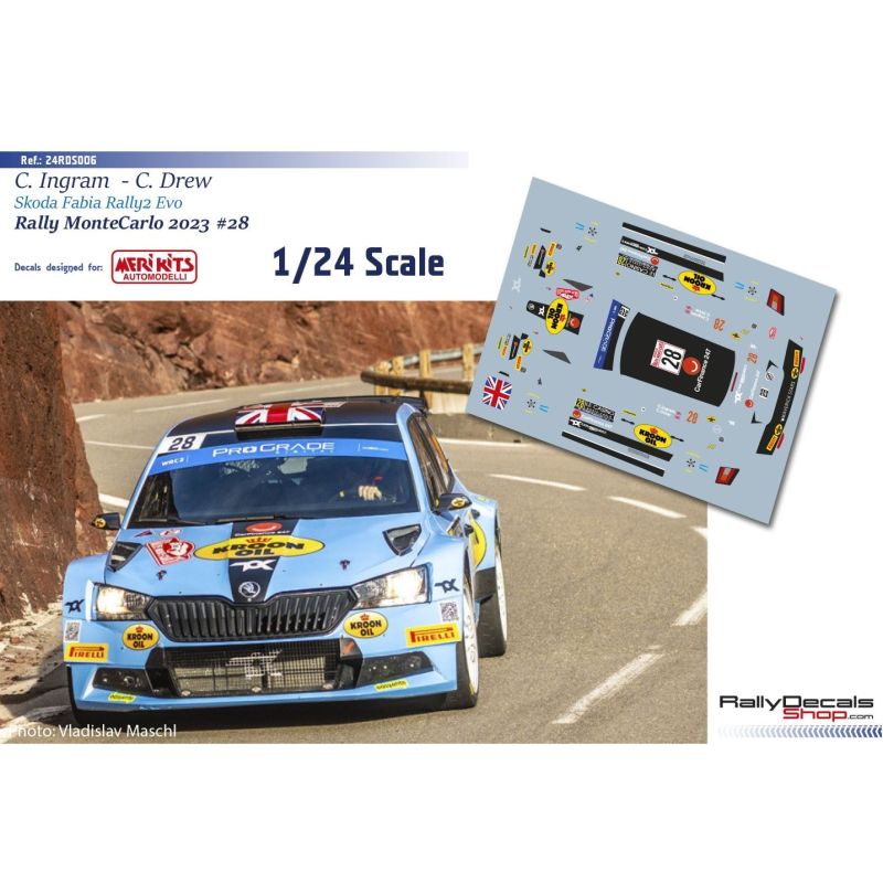 Chris Ingram - Skoda Fabia Rally2 Evo - Rally MonteCarlo 2023
