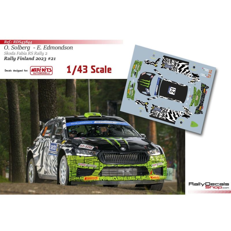 Oliver Solberg - Skoda Fabia RS Rally 2 - Rally Finland 2023