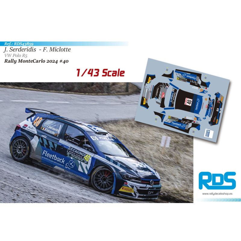 Jourdan Serderidis - VW Polo R5 - Rally MonteCarlo 2024