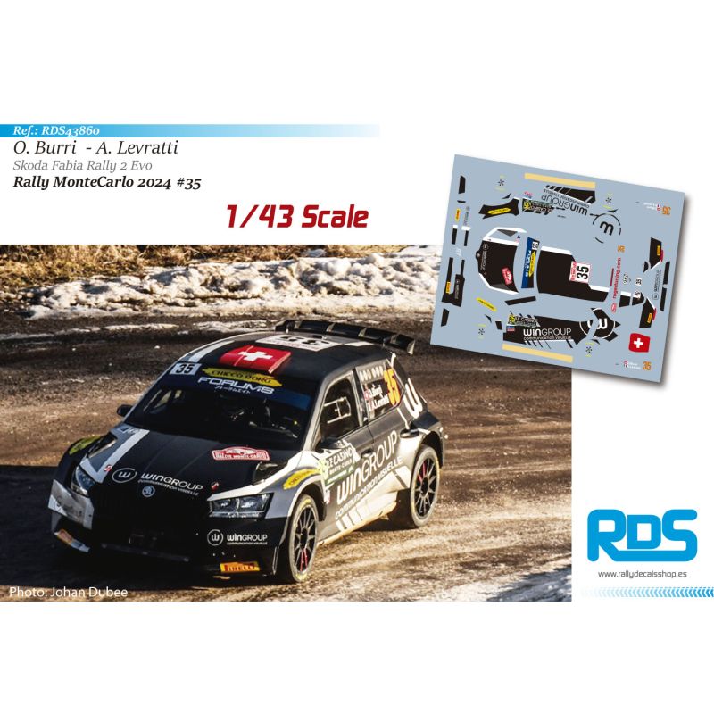 Olivier Burri - Skoda Fabia Rally 2 Evo - Rally MonteCarlo 2024