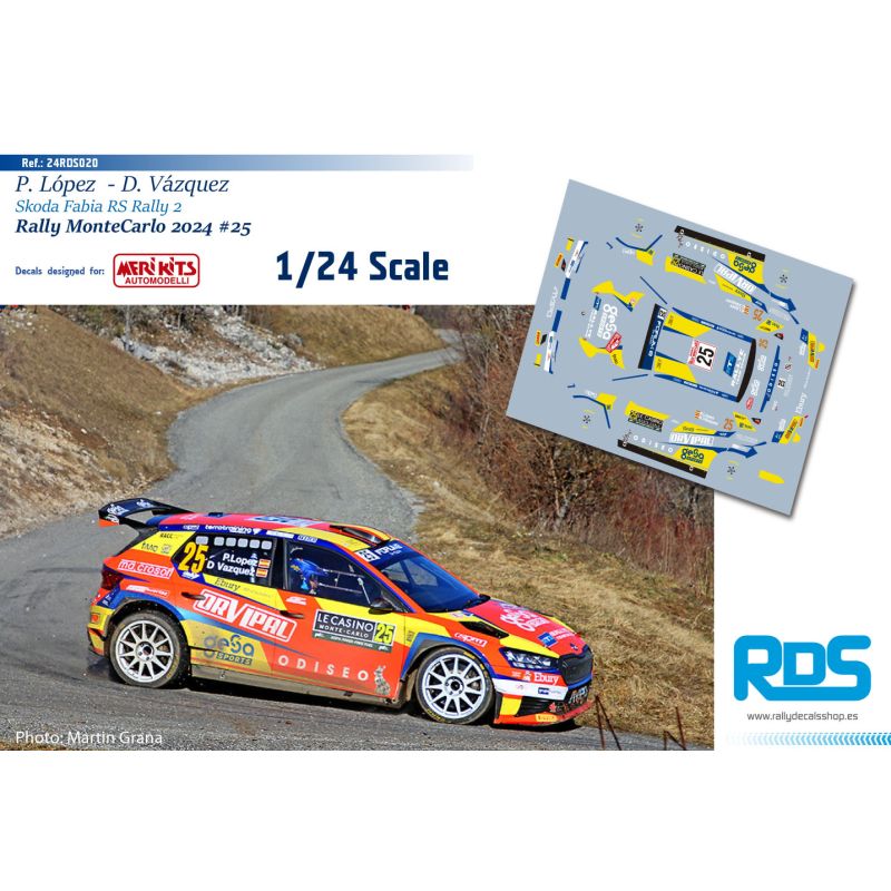 Pepe López - Skoda Fabia RS Rally 2 - Rally MonteCarlo 2024