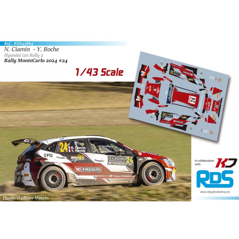 Nicolas Ciamin - Hyundai i20 Rally 2 - Rally MonteCarlo 2024