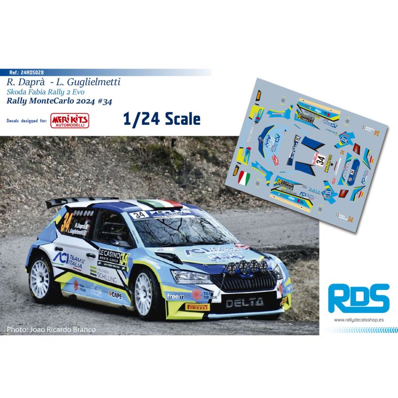 Roberto Daprà - Skoda Fabia Rally 2 Evo - Rally MonteCarlo 2024