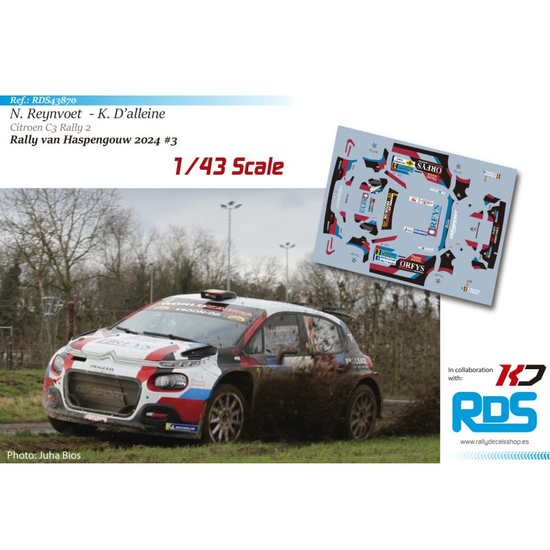 Niels Reynvoet - Citroen C3 Rally 2 - Rally van Haspengouw 2024
