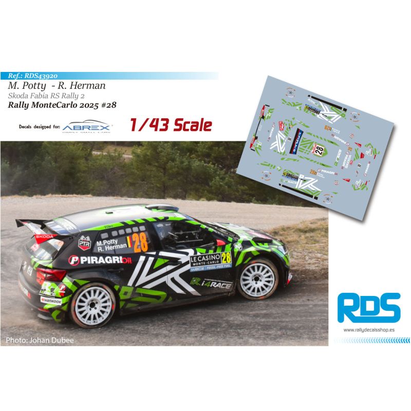 Maxime Potty - Skoda Fabia RS Rally 2 - Rally MonteCarlo 2025