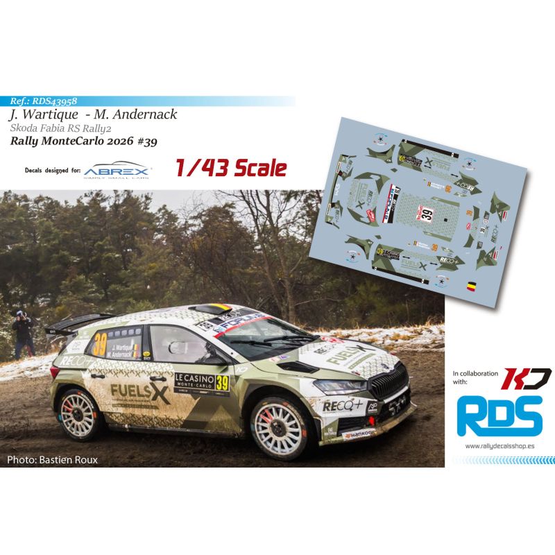 John Wartique - Skoda Fabia RS Rally2 - Rally MonteCarlo 2026