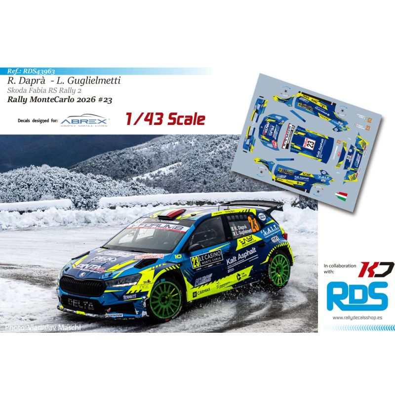 Roberto Daprà - Skoda Fabia RS Rally2 - Rally MonteCarlo 2026