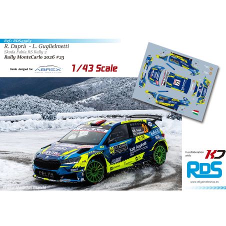 Roberto Daprà - Skoda Fabia RS Rally2 - Rally MonteCarlo 2026