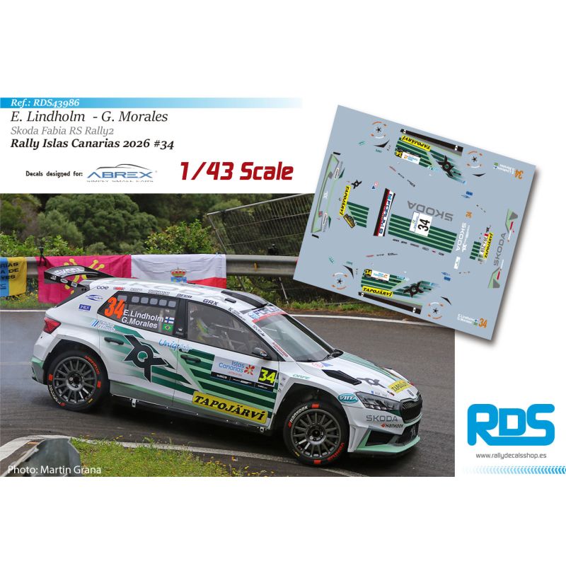 Emil Lindholm - Skoda Fabia RS Rally2 - Rally Islas Canarias 2026